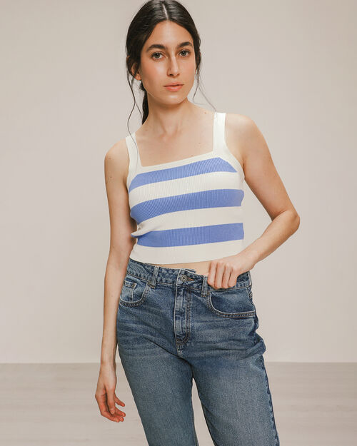 Crop Top Tejido De Punto